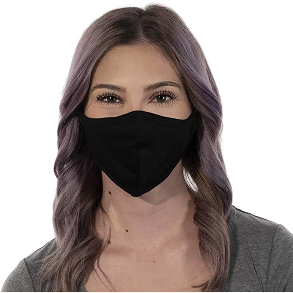 3 LG Boomer Naturals Silver Infused Cloth Face Masks -Black (2) & Red / Blue (1) - Picture 4 of 9